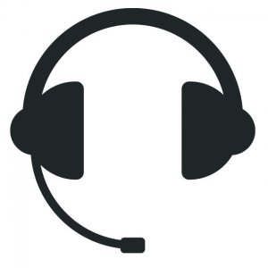 headphones with microphone attached